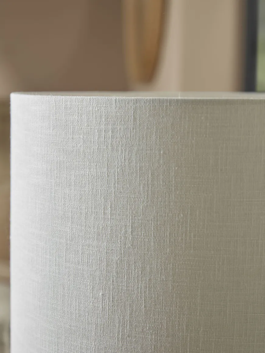 Mango Wood Table Lamp - Round