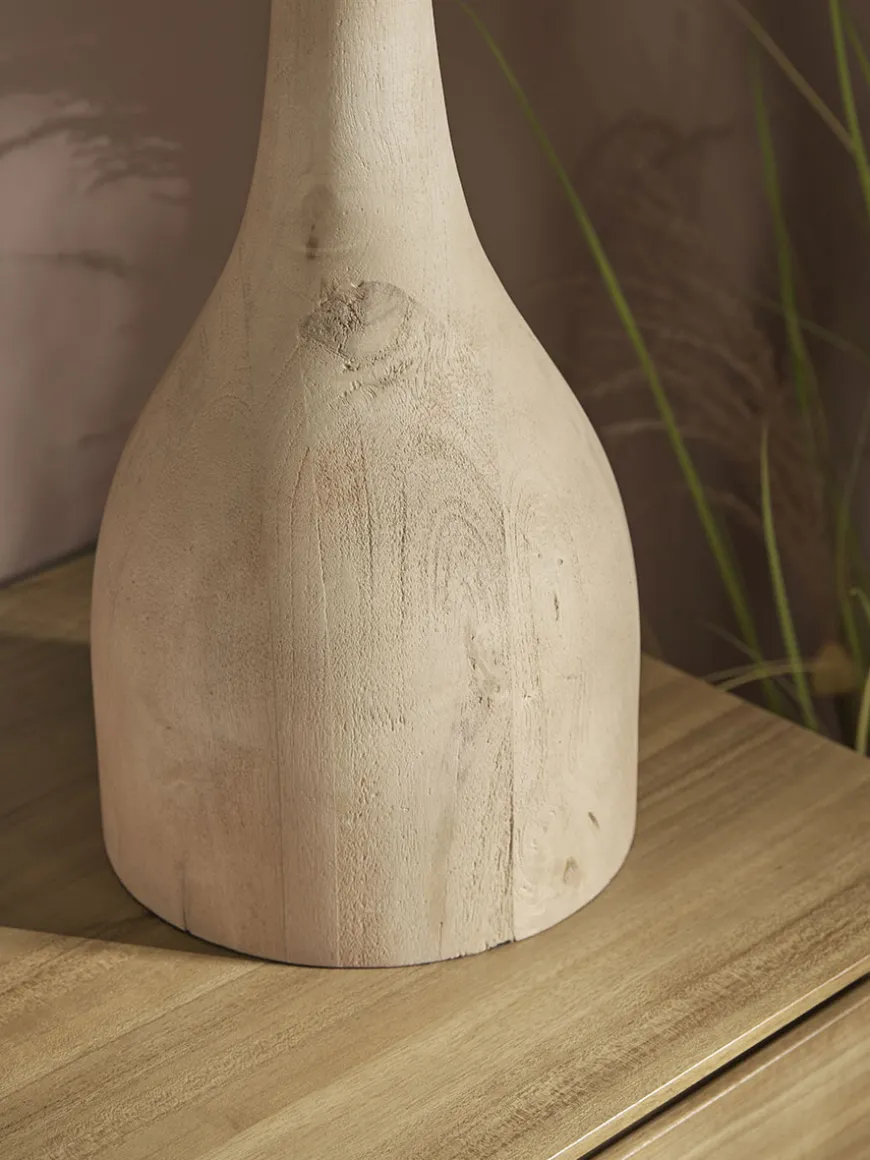 Mango Wood Table Lamp - Tall