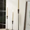 Matte Black Dinner Candle Holder - Large