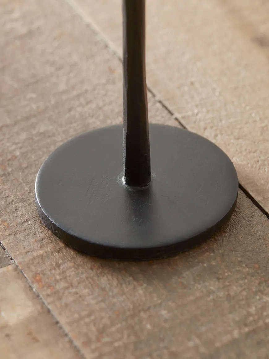Matte Black Dinner Candle Holder - Small