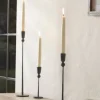 Matte Black Dinner Candle Holder - Medium
