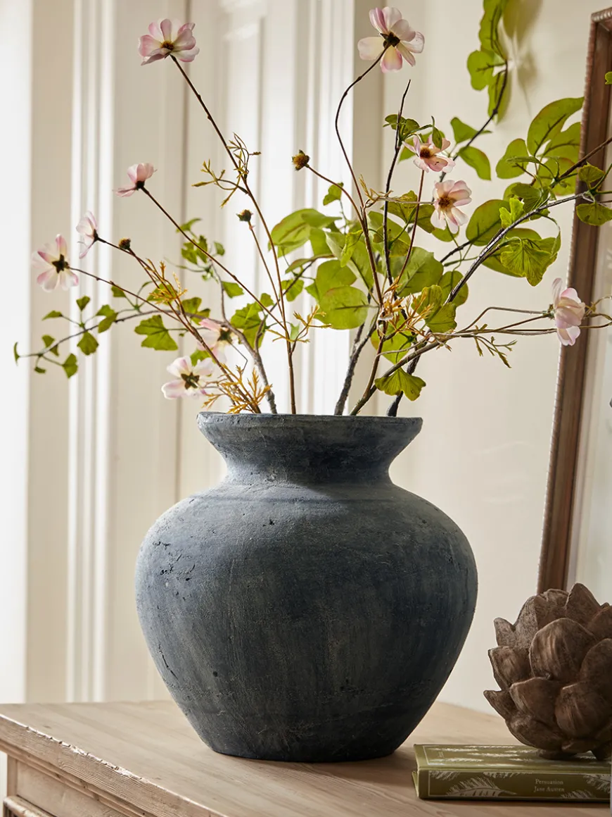 Mela Aged Stone Effect Vase