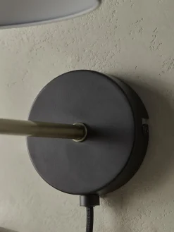 Metal Dome Wall Light - Black