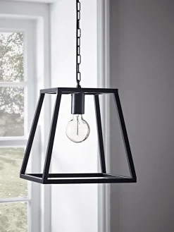 Metal Trapeze Pendant - Black