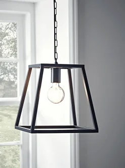 Metal Trapeze Pendant - Black