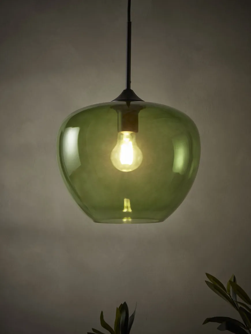 Mia Pendant - Green Glass