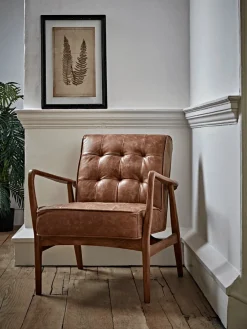 Mid Century Armchair - Leather