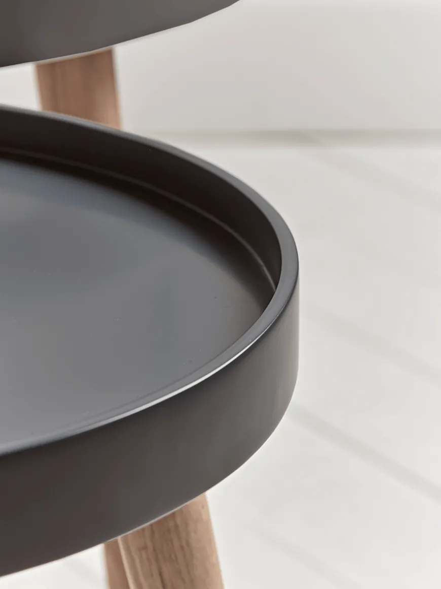 Mila Side Tables - Charcoal