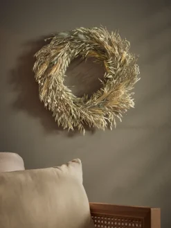 Mixed Dried Grass Wreath - Large