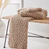 Moss Stitch Knitted Throw