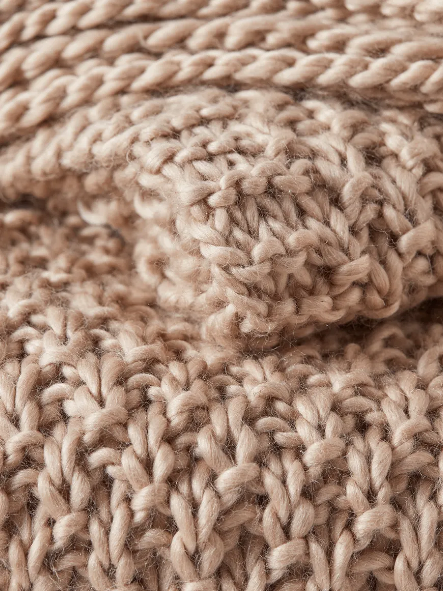Moss Stitch Knitted Throw