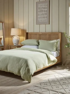 Muslin Double Duvet Cover Set - Eucalyptus