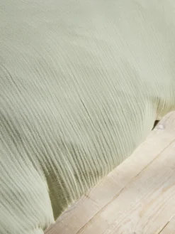 Muslin Double Duvet Cover Set - Eucalyptus