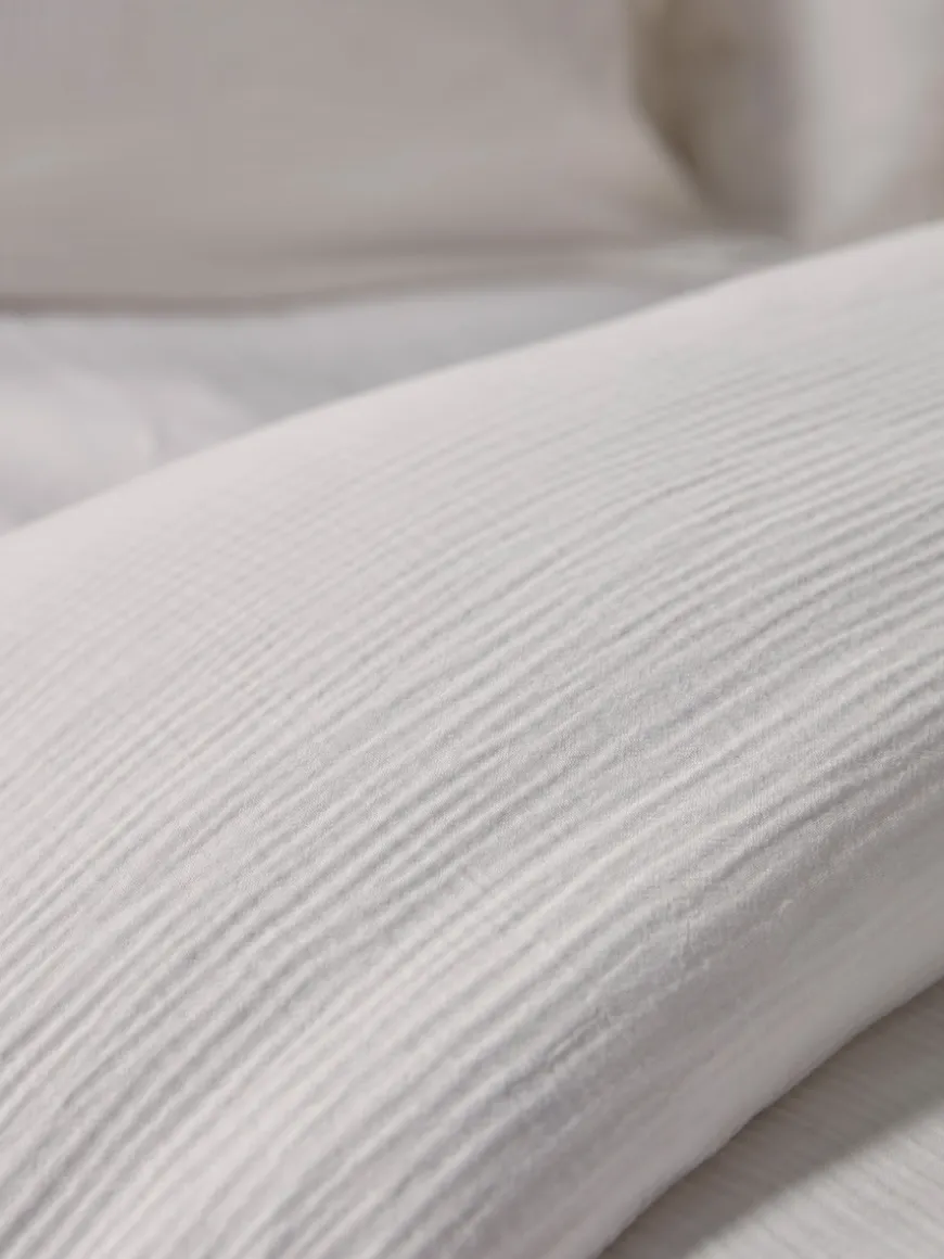 Muslin Double Duvet Cover Set - White