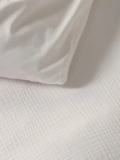 Muslin Double Duvet Cover Set - White