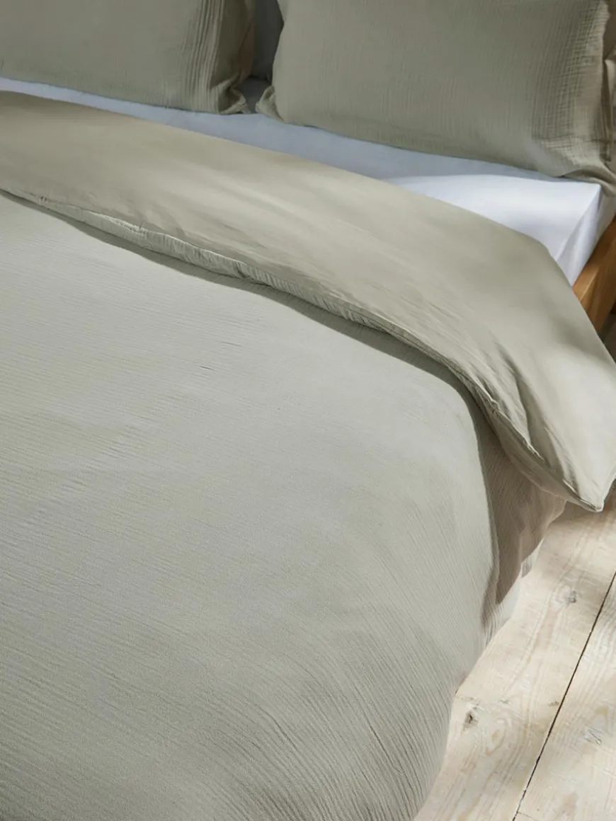 Muslin King Duvet Cover Set - Eucalyptus