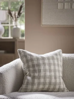 Natural Gingham Cushion