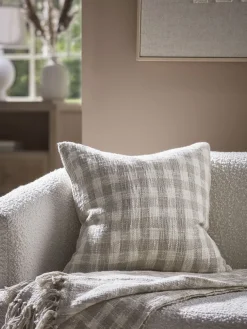 Natural Gingham Cushion