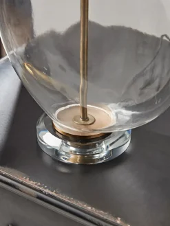 Navy & Brass Table Lamp