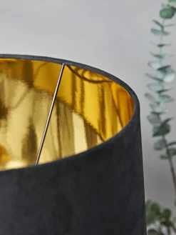 Navy & Brass Table Lamp