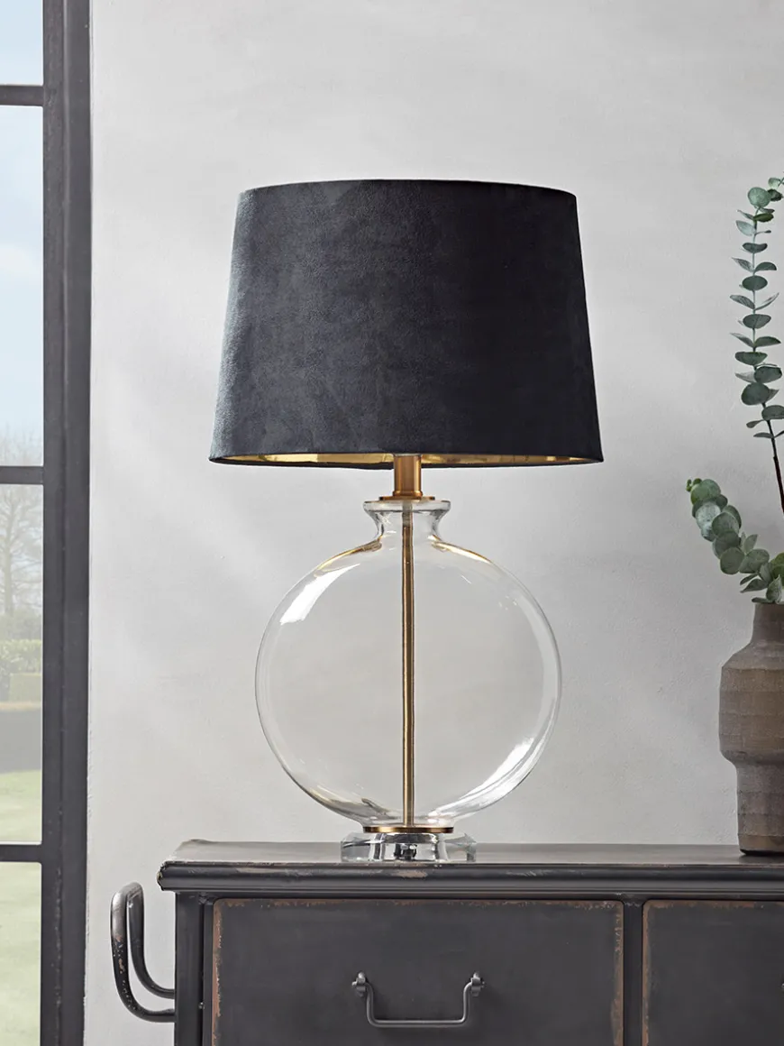 Navy & Brass Table Lamp