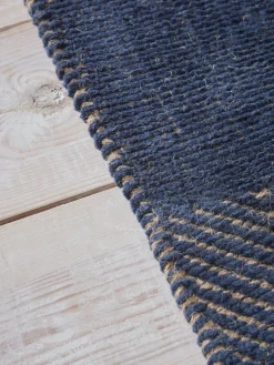 Navy Stripe Flatweave Runner