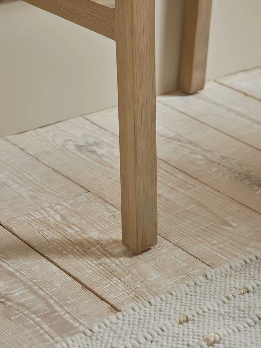 Oak Crescent Console Table