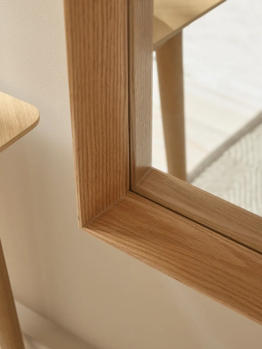 Oak Deep Framed Mirror - Oversized