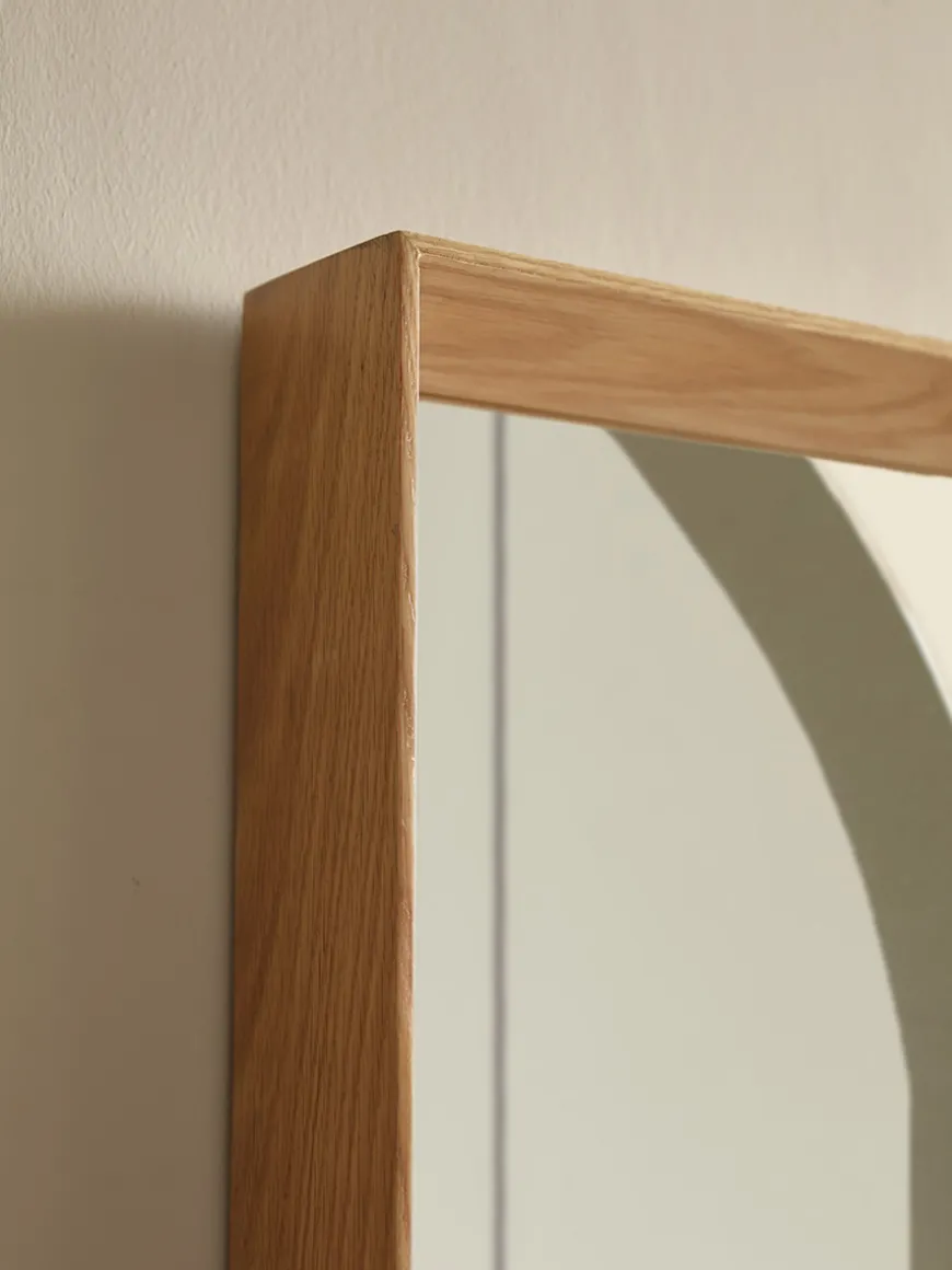 Oak Deep Framed Mirror - Oversized