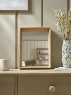 Oak Deep Framed Mirror - Square