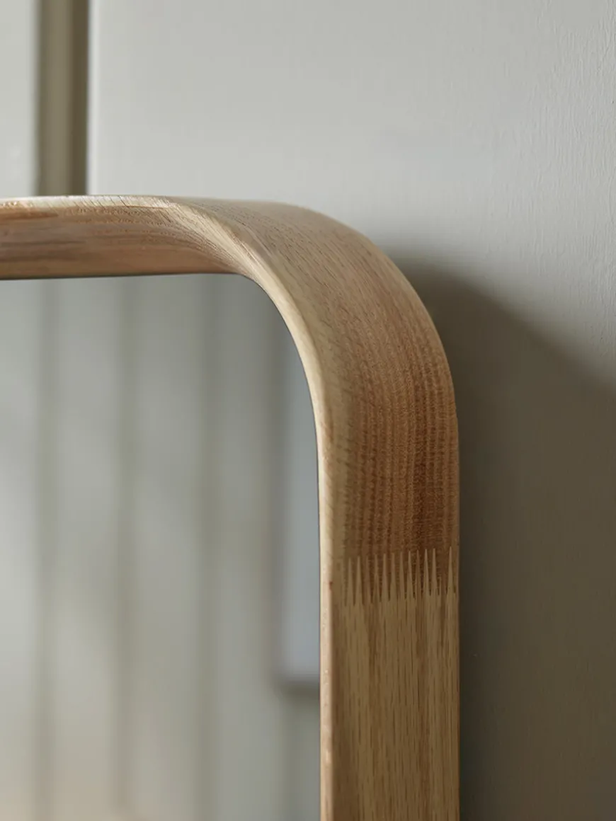 Oak Deep Framed Mirror - Squoval