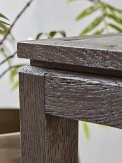 Oak Parquet Style Console Table