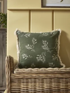 Olive Print Cushion - Olive