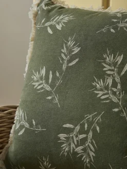 Olive Print Cushion - Olive