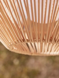 Outdoor LED Tapered Rattan Pendant