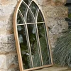 Outdoor Small Gold Gothic Mirror