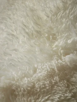 Oversized Curly Sheepskin Beanbag -Ivory