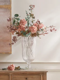 Oversized Fluted Glass Vase