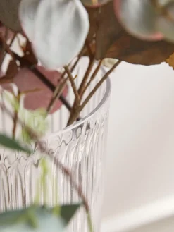 Oversized Fluted Glass Vase