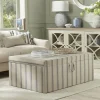 Oversized French Stripe Storage Ottoman