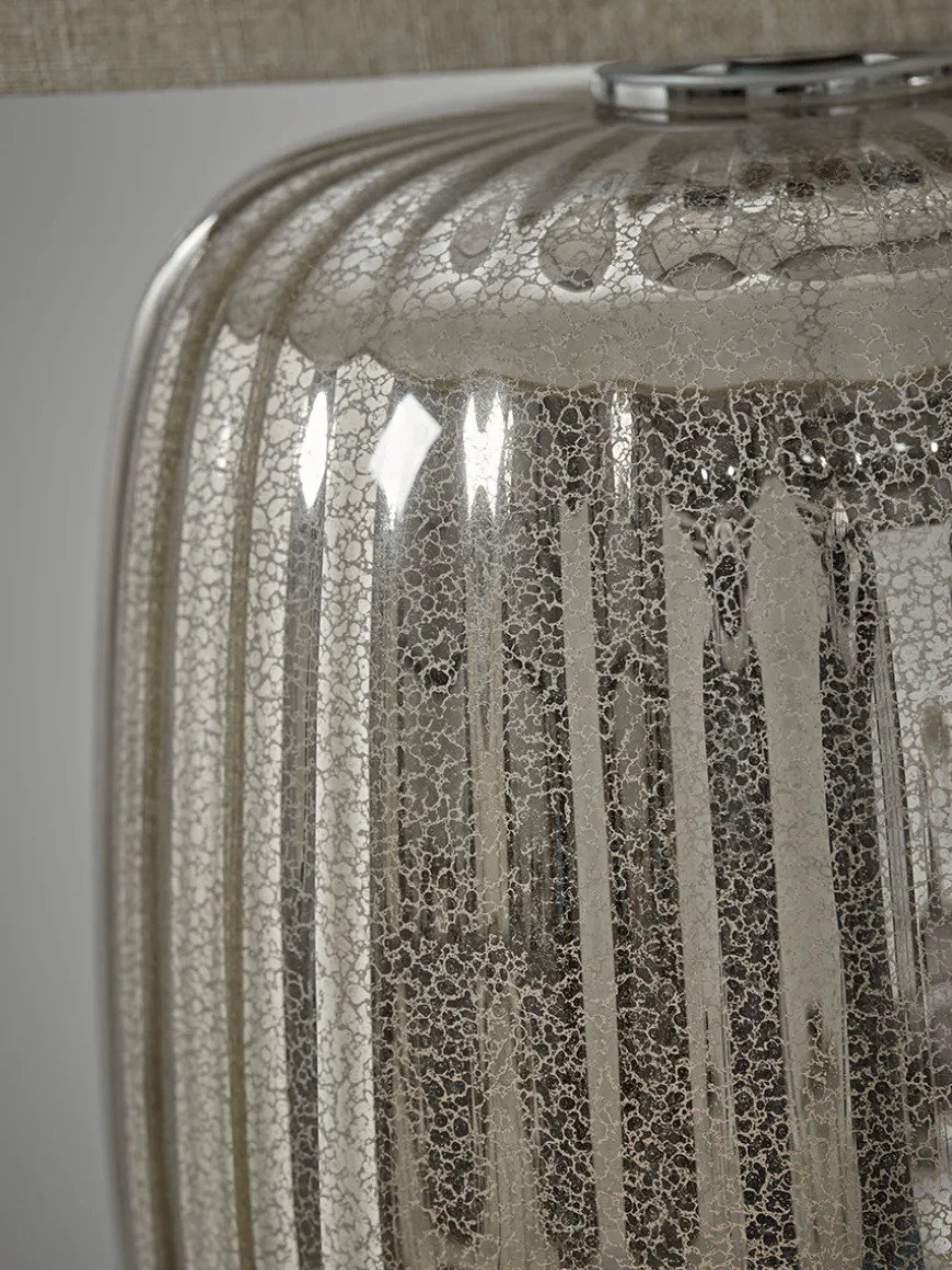 Oversized Mercuried Glass Table Lamp