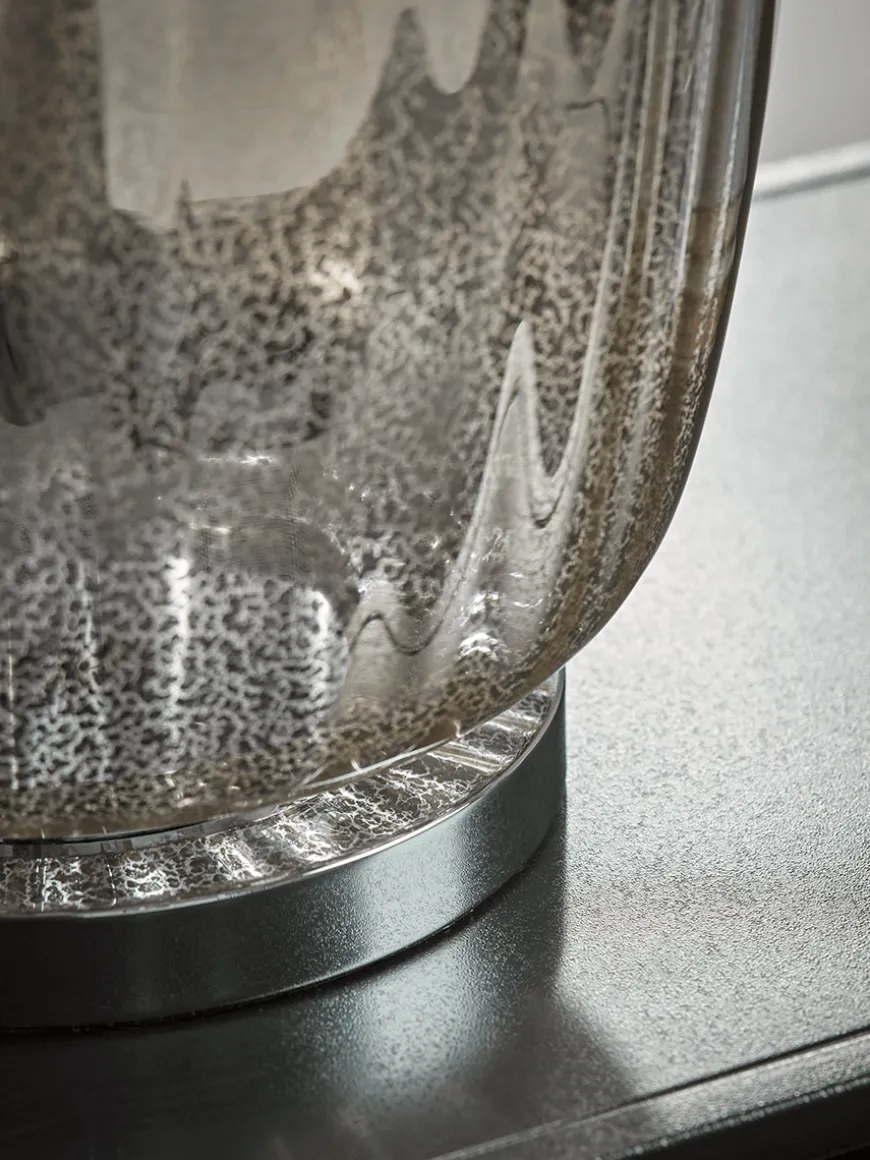 Oversized Mercuried Glass Table Lamp