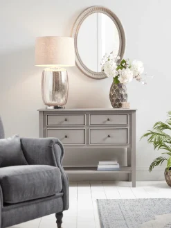 Oversized Mercuried Glass Table Lamp