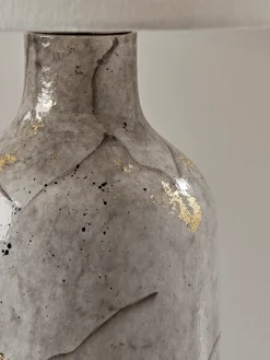 Painted Marble & Gold Table Lamp