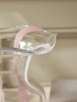Painterly Stripe Petal Vase - Blush