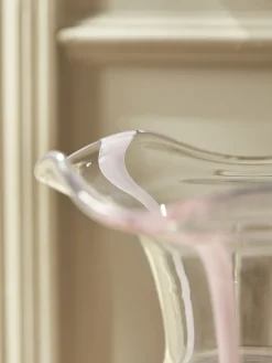 Painterly Stripe Petal Vase - Blush
