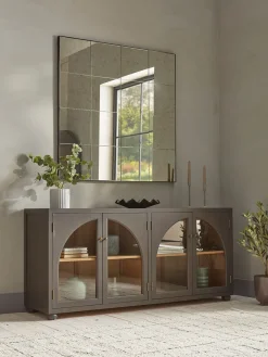 Panelled Antique Glass Mirror
