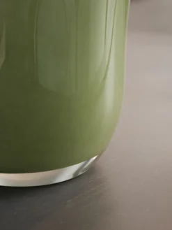 Petal Olive Glass Vase