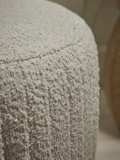 Pleated Boucle Footstool