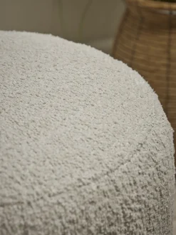 Pleated Boucle Footstool